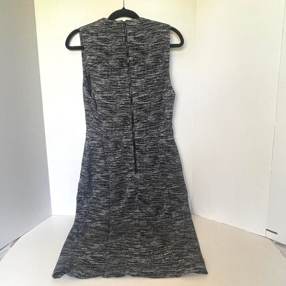 Alice & Olivia Sheath Dress 10 Gray Sleeveless V-Neck Faux Wrap Lined Zipper - Picture 3 of 12
